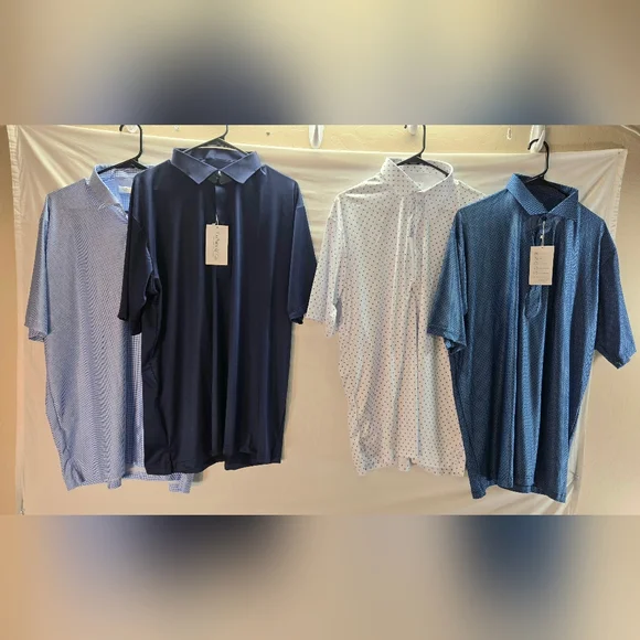 Lot of 4 Collars and Co Men's XL Relaxed Featherweight Polo Shirts NWT & NWOT - Picture 1 of 7